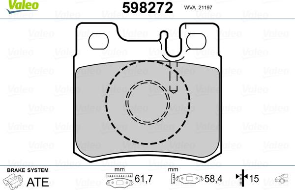 Valeo 598272 - Jarrupala, levyjarru inparts.fi