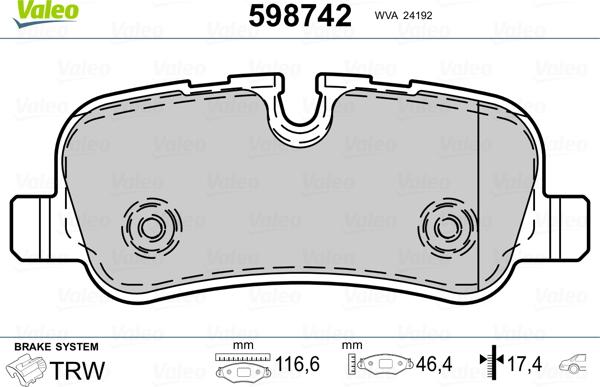 Valeo 598742 - Jarrupala, levyjarru inparts.fi