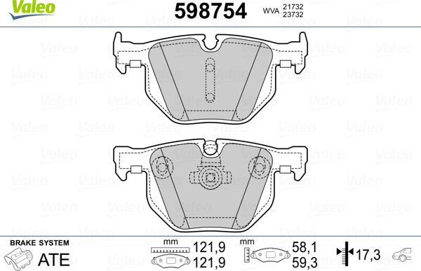 Valeo 598754 - Jarrupala, levyjarru inparts.fi