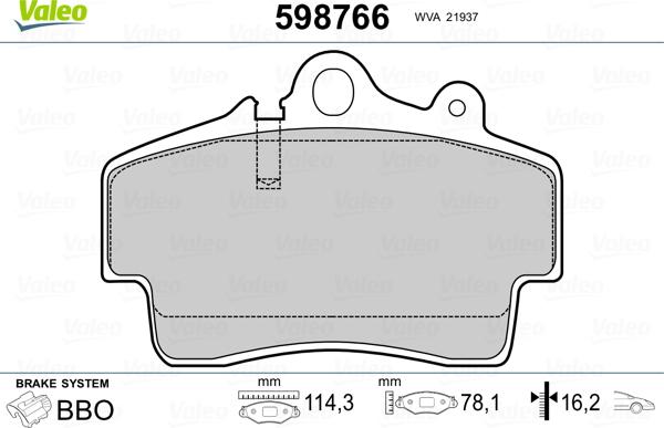 Valeo 598766 - Jarrupala, levyjarru inparts.fi