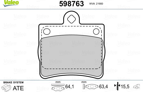 Valeo 598763 - Jarrupala, levyjarru inparts.fi