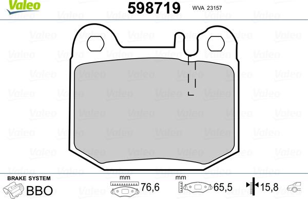 Valeo 598719 - Jarrupala, levyjarru inparts.fi