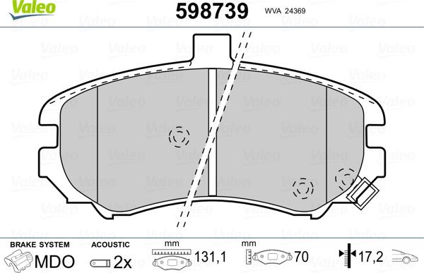 Valeo 598739 - Jarrupala, levyjarru inparts.fi