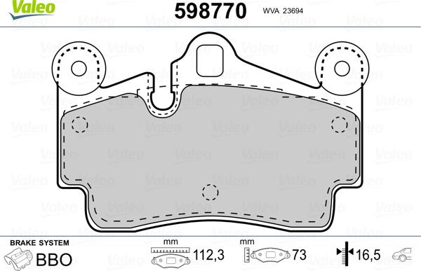 Valeo 598770 - Jarrupala, levyjarru inparts.fi