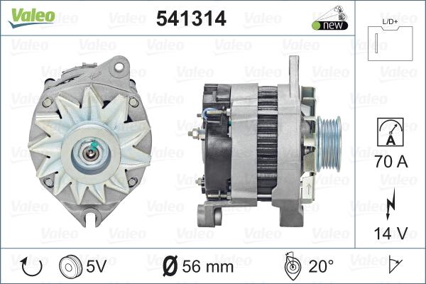 Valeo 541314 - Laturi inparts.fi