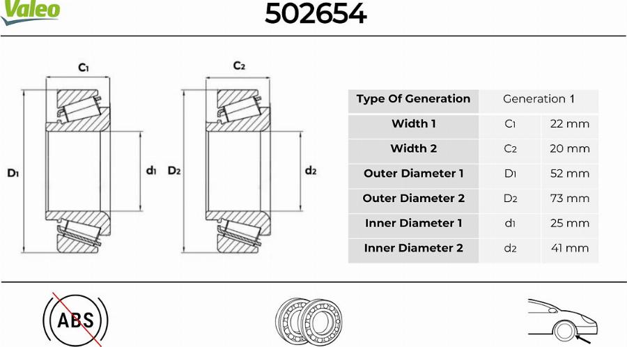 Valeo 502654 - Kompressori, ilmastointilaite inparts.fi