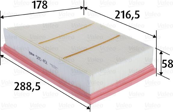 Valeo 585451 - Ilmansuodatin inparts.fi