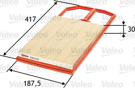 Valeo 585095 - Ilmansuodatin inparts.fi