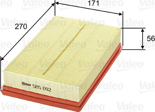 Valeo 585092 - Ilmansuodatin inparts.fi