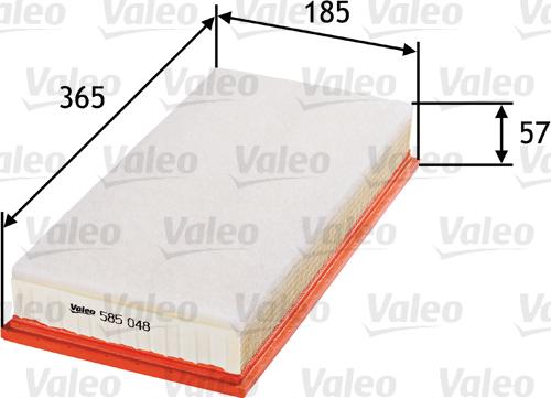 Valeo 585048 - Ilmansuodatin inparts.fi