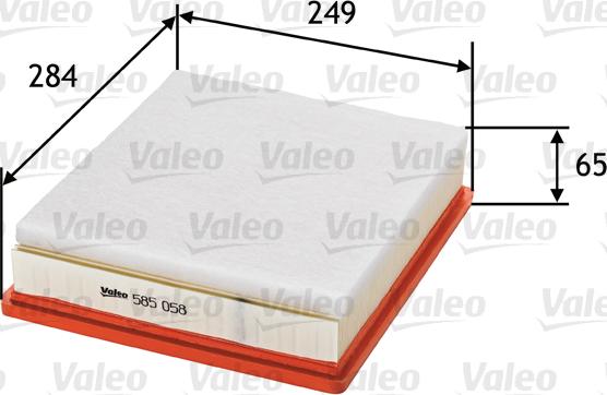 Valeo 585058 - Ilmansuodatin inparts.fi