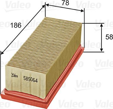 Valeo 585064 - Ilmansuodatin inparts.fi