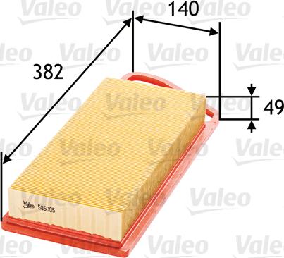 Valeo 585005 - Ilmansuodatin inparts.fi