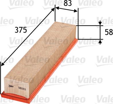 Valeo 585003 - Ilmansuodatin inparts.fi