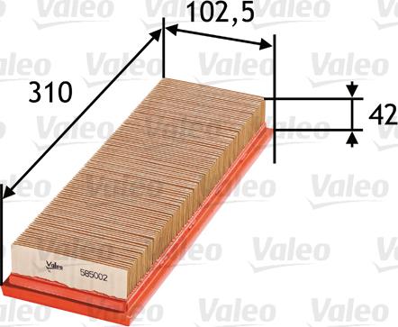 Valeo 585002 - Ilmansuodatin inparts.fi