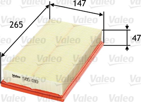 Valeo 585010 - Ilmansuodatin inparts.fi