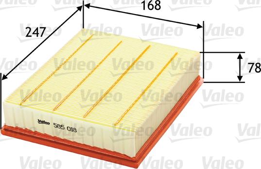 Valeo 585018 - Ilmansuodatin inparts.fi