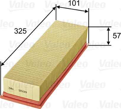 Valeo 585089 - Ilmansuodatin inparts.fi