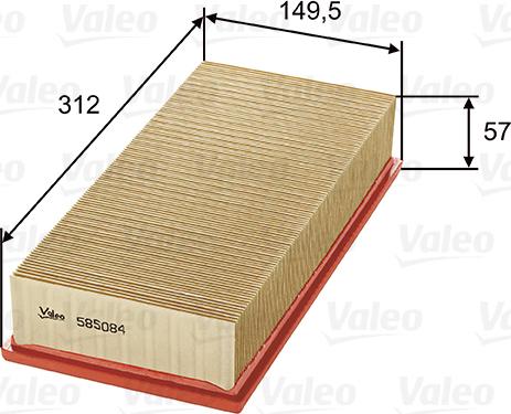 Valeo 585084 - Ilmansuodatin inparts.fi