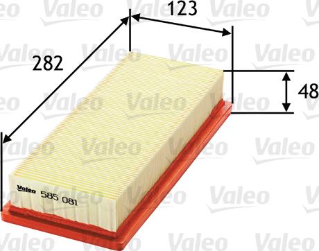 Valeo 585081 - Ilmansuodatin inparts.fi