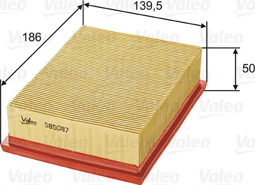 Valeo 585087 - Ilmansuodatin inparts.fi