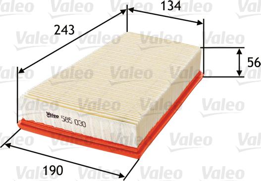 Valeo 585030 - Ilmansuodatin inparts.fi