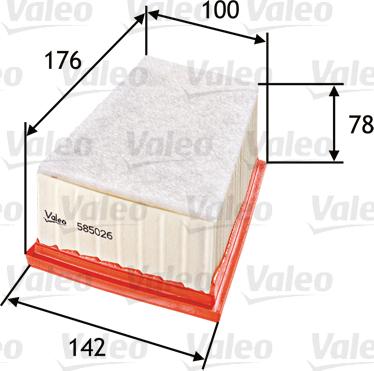 Valeo 585026 - Ilmansuodatin inparts.fi