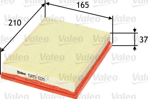 Valeo 585021 - Ilmansuodatin inparts.fi