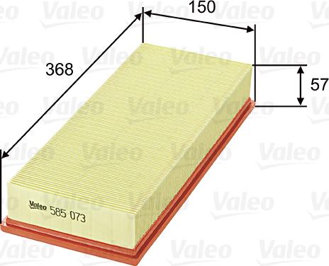 Valeo 585073 - Ilmansuodatin inparts.fi