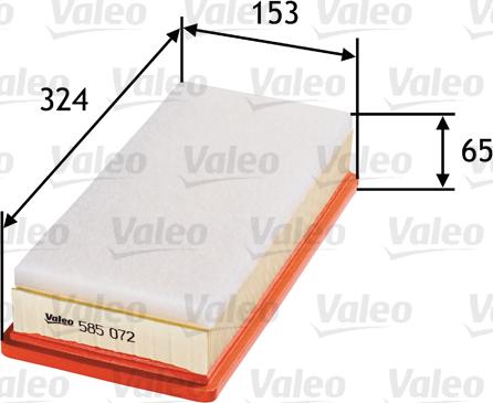 Valeo 585072 - Ilmansuodatin inparts.fi