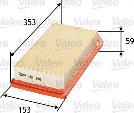 Valeo 585144 - Ilmansuodatin inparts.fi