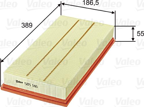 Valeo 585146 - Ilmansuodatin inparts.fi