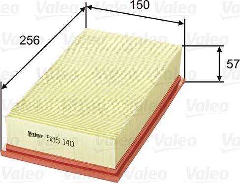 Valeo 585140 - Ilmansuodatin inparts.fi