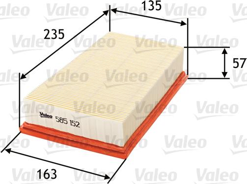 Valeo 585152 - Ilmansuodatin inparts.fi