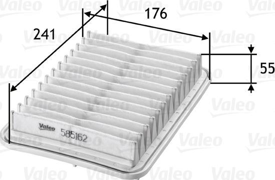 Valeo 585162 - Ilmansuodatin inparts.fi