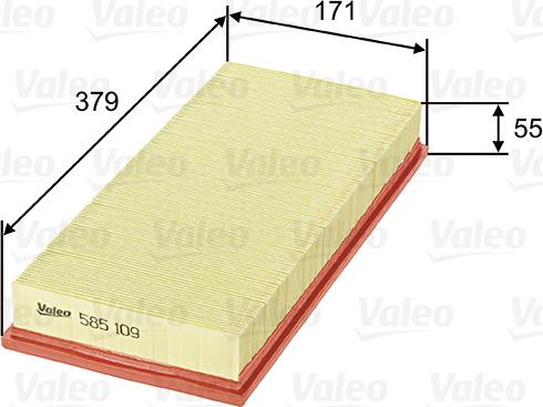 Valeo 585109 - Ilmansuodatin inparts.fi