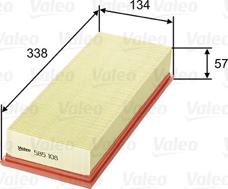 Valeo 585108 - Ilmansuodatin inparts.fi