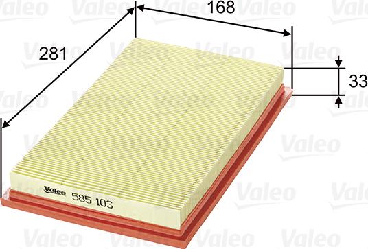 Valeo 585103 - Ilmansuodatin inparts.fi