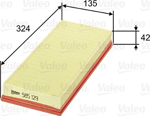 Valeo 585129 - Ilmansuodatin inparts.fi