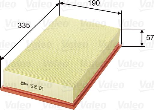 Valeo 585121 - Ilmansuodatin inparts.fi