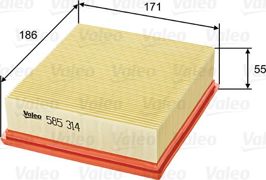 Valeo 585314 - Ilmansuodatin inparts.fi