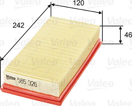 Valeo 585326 - Ilmansuodatin inparts.fi