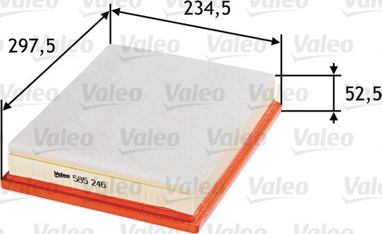 Valeo 585246 - Ilmansuodatin inparts.fi