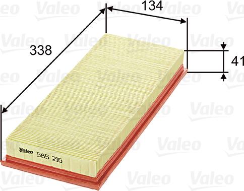 Valeo 585216 - Ilmansuodatin inparts.fi