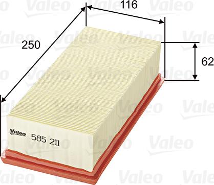 Valeo 585211 - Ilmansuodatin inparts.fi