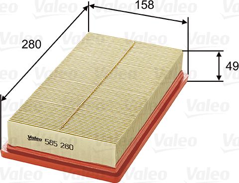 Valeo 585280 - Ilmansuodatin inparts.fi