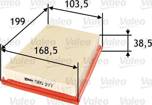 Valeo 585277 - Ilmansuodatin inparts.fi