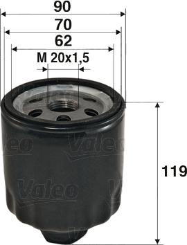 Valeo 586020 - Öljynsuodatin inparts.fi