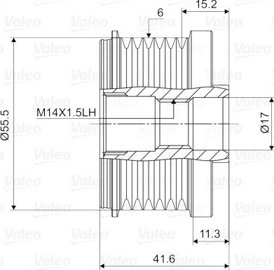 Valeo 588047 - Hihnapyörä, laturi inparts.fi