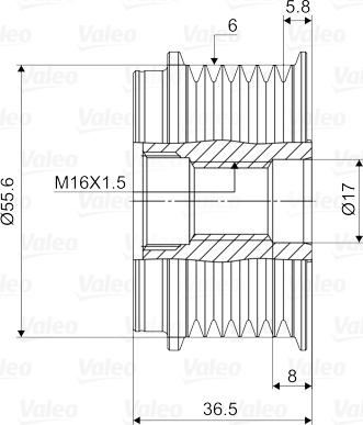 Valeo 588068 - Hihnapyörä, laturi inparts.fi